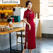 [Sunshine]改良旗袍年新款小個子少女連衣裙年輕款素雅雪紡氣質優雅修身 歷史價格詳細信息