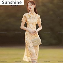 [Sunshine]改良旗袍年新款小個子少女連衣裙年輕款素雅雪紡氣質優雅修身 歷史價格詳細信息