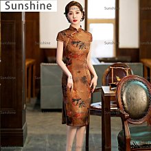 [Sunshine]改良旗袍倒大袖少女年春季刺繡年輕款氣質優雅民國風連衣裙 歷史價格詳細信息