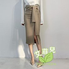 韓國開叉側綁帶高腰半身裙 通勤包臀中長裙 價格比較,價格查詢,歷史價格詳細信息