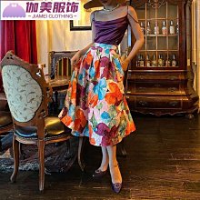 a字大擺赫本風半身裙 女咖啡色顯瘦高腰法式傘裙-伽美服飾 歷史價格詳細信息