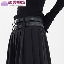 雙腰帶半身裙.  高腰百褶裙. 設計感黑色A字裙.  顯瘦短裙. 性感辣妹. 可愛甜妹 性感 超短裙 歷史價格詳細信息