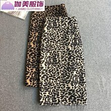 豹紋半身裙女設計感小眾百褶長裙直筒顯瘦絲絨半身裙-伽美服飾 歷史價格詳細信息
