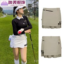 高爾夫服裝女 高爾夫服裝女長袖T恤翻領POLO衫百褶短裙半身裙套裝衣服速乾秋冬-名流旗艦 歷史價格詳細信息