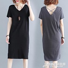 下殺 T恤連身裙2020夏裝連身裙女網紅新款ins超火的蝙蝠袖中長款純棉魚尾t恤衫潮花花優品雜貨店 歷史價格詳細信息