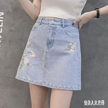 下殺-短裙高腰牛仔短裙女韓版修身百搭半身裙新款春秋季純色包臀a字裙 歷史價格詳細信息