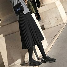 A字裙 長裙 百褶裙針織半身裙黑色杏色米色白色中長款春季職業西裝裙高腰a字長裙女-名流 歷史價格詳細信息