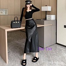 大尺碼裙 黑色皮裙 A字裙女 顯瘦半身裙 黑色小皮裙女秋季新款大尺碼胖mm高腰褶皺半身裙防走光包臀a字短裙 歷史價格詳細信息