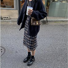 【童趣】韓系 半身裙半身裙 秋冬毛呢格子裙 冬天裙子 高腰顯瘦中長版a字裙 包臀裙 開叉窄裙 半身裙 歷史價格詳細信息