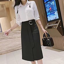【潮人衣櫃】半身裙 長裙韓版高腰開叉半身裙女士2024夏季新款高級氣質窄裙綁帶中長款包臀裙 大尺碼連身裙 包屁裙 西裝裙 工裝 歷史價格詳細信息