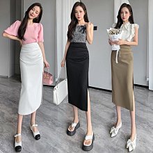 【潮人衣櫃】夏季半身裙女中長款2024新款高腰a字西裝裙氣質不規則開叉包臀裙 歷史價格詳細信息