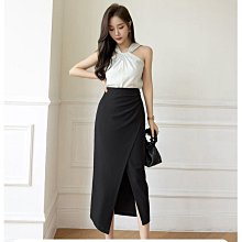 中長裙 2024秋冬新款中等厚度鬆緊腰寬鬆顯瘦灰色三宅風後開叉百褶半身裙OL韓國女裝【KX8832】萌蔓物語 歷史價格詳細信息