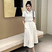 新款直出 ce24ss新款polo翻領短袖+半身裙套裝織帶腰頭裝飾經典拼色設計 明星大牌同款服裝 歷史價格詳細信息
