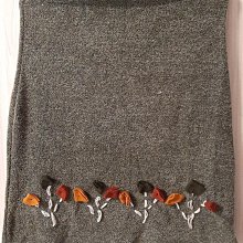 【二手服飾】NATURAL BEAUTY_灰色 格子及膝裙 歷史價格詳細信息