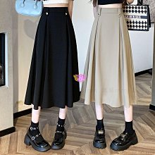 黑色西裝半身裙女夏2024新款高腰顯瘦直筒開叉a字休閑中長半身裙-kby科貝 歷史價格詳細信息