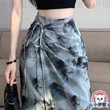 小伊閣=不規則魚尾半身裙女夏季新款中長款波點高腰a字荷葉邊包臀裙=短裙/長裙/窄裙/A字裙/百褶裙/魚尾裙/及膝裙 歷史價格詳細信息