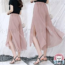 開叉闊腿褲女2024年新款白色高腰寬鬆顯瘦夏季裙褲垂感雪紡九分褲 歷史價格詳細信息