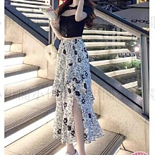 小伊閣=不規則魚尾半身裙女夏季新款中長款波點高腰a字荷葉邊包臀裙=短裙/長裙/窄裙/A字裙/百褶裙/魚尾裙/及膝裙 歷史價格詳細信息