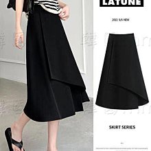 黑色西裝半身裙女夏2024新款高腰顯瘦直筒開叉a字休閑中長半身裙-kby科貝 歷史價格詳細信息