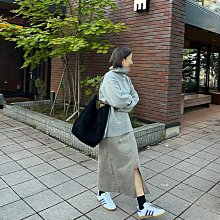韓國品牌  美麗A字型 鬆緊腰圍燈心絨直筒裙 (天藍色) 歷史價格詳細信息