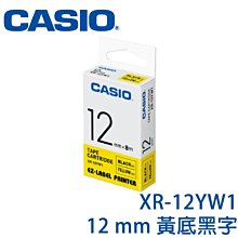 【MR3C】含稅附發票 CASIO卡西歐 12mm XR-12YW1 黃底黑字 原廠標籤機色帶 歷史價格詳細信息