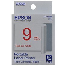 EPSON LC-3WRN/LK-3WRN/SS9RW/白底紅字/9mmx8m 相容標籤帶 歷史價格詳細信息