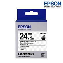 EPSON LK-6TBN C53S656406 透明系列透明底黑字標籤帶(寬度24mm) 歷史價格詳細信息