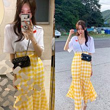 韓國開叉側綁帶高腰半身裙 通勤包臀中長裙 歷史價格詳細信息