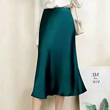 魚尾裙基本款高腰裙子及膝裙長裙不規則半身裙子百搭-黑/紅/藍S-L【AAA4820】 歷史價格詳細信息