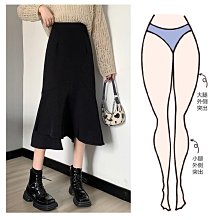 魚尾裙 洋裝 連身裙 裙子不規則魚尾半身裙女2022秋新款時尚高腰A字裙修身顯瘦包殿裙 歷史價格詳細信息