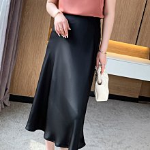 魚尾裙 洋裝 連身裙 裙子醋酸半身裙重磅綢緞魚尾裙女中長款韓版時尚百搭色荷葉邊包臀潮 歷史價格詳細信息