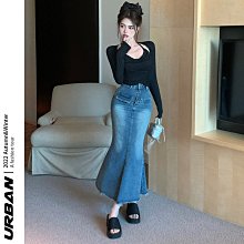 魚尾裙 洋裝 連身裙 裙子高腰不規則半身裙女設計感小眾夏季2023新款中長款魚尾裙子 歷史價格詳細信息