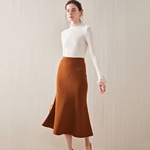 針織加厚半身裙女2023秋冬新款高腰顯瘦魚尾裙包臀長裙優雅流蘇裙-KBY科貝 歷史價格詳細信息