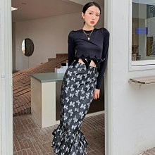 高腰顯瘦印花半身裙女裝春季新款中長款a字裙子Y 歷史價格詳細信息