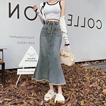牛仔裙 半身裙 包臀裙 壹步裙 直筒裙玫紅色高腰開叉牛仔短裙女夏季新款百搭防走光素色包臀A字裙-伽美服飾 歷史價格詳細信息