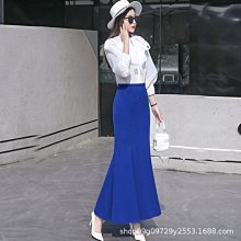 魚尾裙 洋裝 連身裙 裙子針織半身裙女秋冬2023新款高腰冬裙黑色魚尾中長款a字顯瘦毛線裙 歷史價格詳細信息