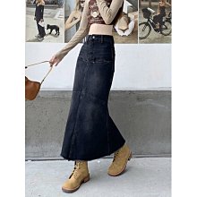 實拍高腰牛仔半身裙女春2024新款設計感百褶氣質短裙子 歷史價格詳細信息