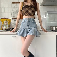 魚尾裙 洋裝 連身裙 裙子彈力小個子牛仔荷葉邊半身裙女春季新款高腰包臀魚尾裙開叉中長裙 歷史價格詳細信息