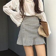 魚尾裙 洋裝 連身裙 裙子荷葉邊半身裙夏季2022新款高腰顯瘦中長款氣質A字裙子魚尾裙女裝 歷史價格詳細信息