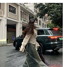 毛邊魚尾裙中長款復古牛仔半身裙女2024春季新款高腰性感中長裙潮 歷史價格詳細信息