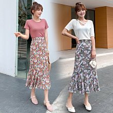 魚尾裙 洋裝 連身裙 裙子實拍休閑魚尾裙開叉半身裙2022年新款高腰顯瘦彈力中長款包臀裙子 歷史價格詳細信息