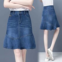 高腰牛仔裙女春秋深藍色防走光短裙2024新款百搭時尚顯瘦半身裙潮 歷史價格詳細信息