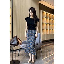 魚尾裙 洋裝 連身裙 裙子復古哥特式休閑提花魚尾半身裙 歷史價格詳細信息