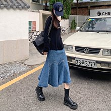 魚尾裙 洋裝 連身裙 裙子20222新款夏季復古水洗牛仔魚尾半身裙女顯瘦綁帶辣妹中長裙潮 歷史價格詳細信息