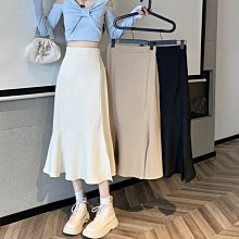 魚尾裙 洋裝 連身裙 裙子魚尾裙半身裙魚尾女中長款2023新款春夏百搭裙子高腰顯瘦包臀長裙 歷史價格詳細信息