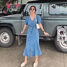 魚尾裙 洋裝 連身裙 裙子現貨~韓國東大門 here imprint 春夏款溫柔風 簡約凈版系帶魚尾裙 歷史價格詳細信息