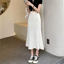 黑色 魚尾裙 中長款 裙子 夏季新款 學生 女生衣著 簡約百搭 學院風 歷史價格詳細信息