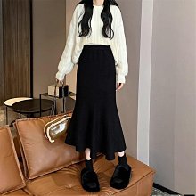 女生褲子裙子新款毛呢半身裙褲裙 秋冬A字高腰靴褲純色單排扣女士外穿褲裙百搭休閒通勤全新款女裝女款服飾下裝 歷史價格詳細信息
