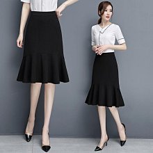 黑色松緊腰半身裙女夏2024新款顯瘦遮胯梨型身材中長款休閑直筒裙-KBY科貝 歷史價格詳細信息