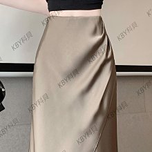 冰絲醋酸緞面半身裙女奶白色魚尾半裙溫柔風新中式提花包臀長裙夏-KBY科貝 歷史價格詳細信息